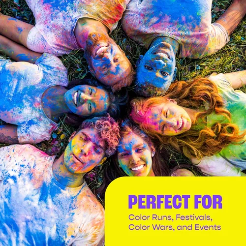 Miniatura 4 de Chameleon Colors Polvo de color de 25 libras, 1 paquete, color aguamarina vibrante, para 15-20 personas, apto para niños, no tóxico y sin gluten