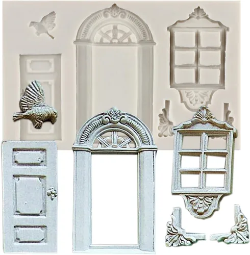 Miniatura 8 de Molde de silicona con textura de pared de ladrillo de roca, moldes de silicona para corteza de árbol de grano de madera, para decoración