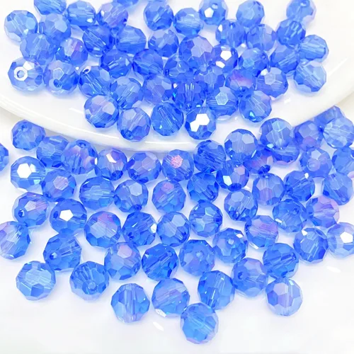 Miniatura 9 de 400 cuentas redondas de cristal de 0.157 pulgadas (0.157 in), espaciador facetado, cuentas de color AB para hacer joyas, manualidades, collares
