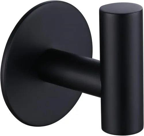Miniatura 2 de Ganchos adhesivos de acero inoxidable 304 para bata, gancho pesado para baño, cocina, sala de estar, garaje, hotel, acabado cepillado, 2 piezas