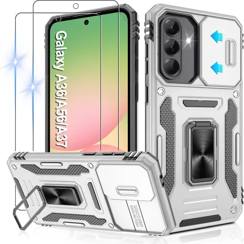Miniatura 25 de Gritup para Samsung Galaxy S22 Funda con protectores de pantalla HD de 2 paquetes y cubierta deslizante para la cámara, protección contra caídas