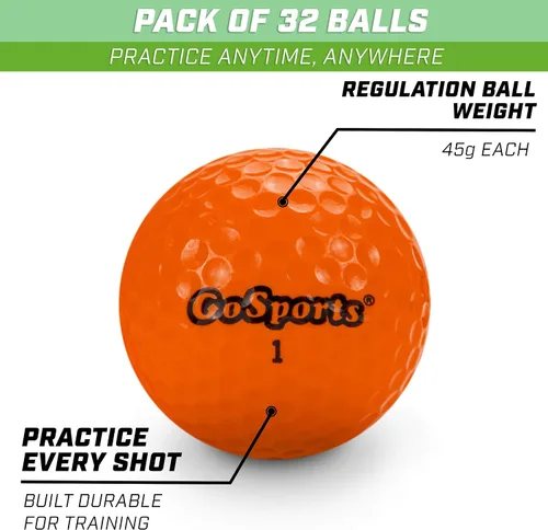 Miniatura 2 de GoSports - Pelotas de golf multiusos para jugar o practicar – Elige 16 o 32 paquetes con bolsa de mano