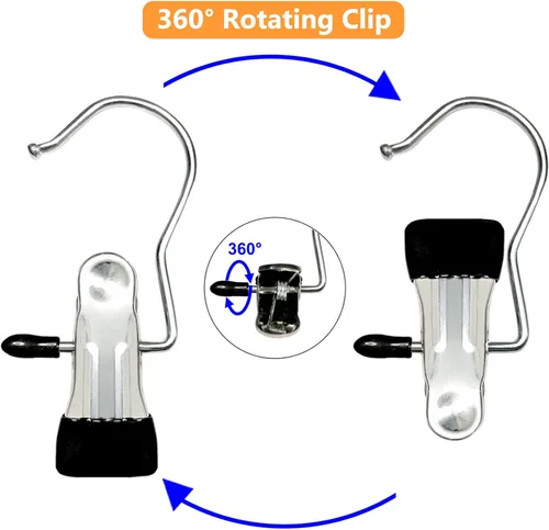 Miniatura 3 de Perchas para botas para armario, paquete de 30 clips para colgar ropa para lavandería, clips para colgar toallas, organizador de botas para el hogar