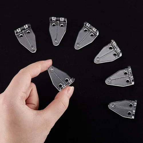 Miniatura 6 de BBTO 40 soportes de sujeción para persianas de 1 pulgada, ganchos de plástico transparente para persianas, clips de sujeción para riel inferior