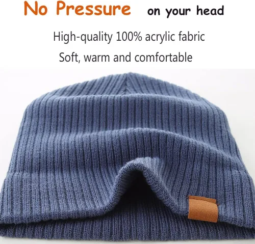 Miniatura 3 de Moon Kitty 2 piezas Gorro de bebé suave Gorro de bebé cálido de punto Gorro de invierno para bebé para niños
