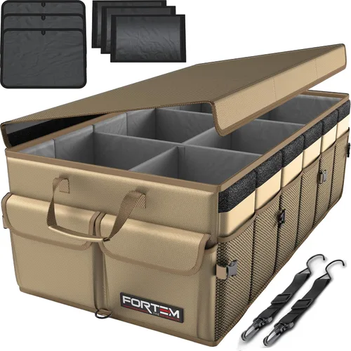 Miniatura 16 de FORTEM Organizador de maletero para SUV, organizador de maletero de automóvil, almacenamiento plegable, accesorios de coche para mujeres y hombres