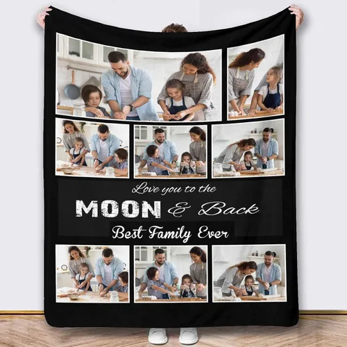 Miniatura 31 de Mantas de fotos, 5 fotos, mantas y mantas personalizadas, manta de fotos personalizada, regalos para familiares, amigos, hombres, mujeres y niños