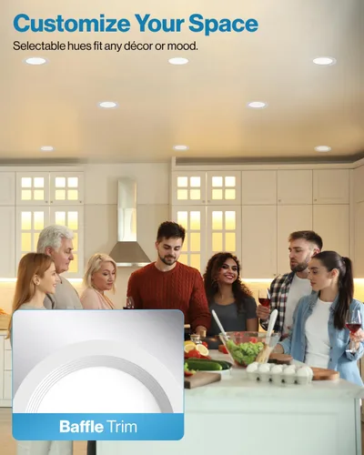 Miniatura 2 de Sunco - Paquete de 24 luces LED empotrables de 4 pulgadas, luces empotrables sin lata, borde deflector, 850 LM, 10 W, luz diurna de 5000 K
