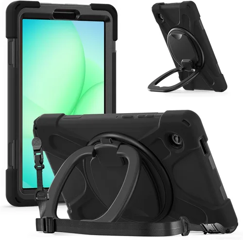 Miniatura 38 de 360 Rotation Case for Galaxy Tab ActivePro/Tab Active4 Pro/Active 5 Pro 10.1" Sturdy Cover Rotate Ring Stand Shoulder Carrying Strap Hand Strap