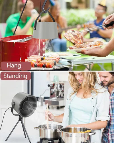 Miniatura 8 de LOFICOPER Campana extractora portátil, campana extractora de escritorio, extractor de cocina portátil, mini campana extractora de bajo ruido con 3