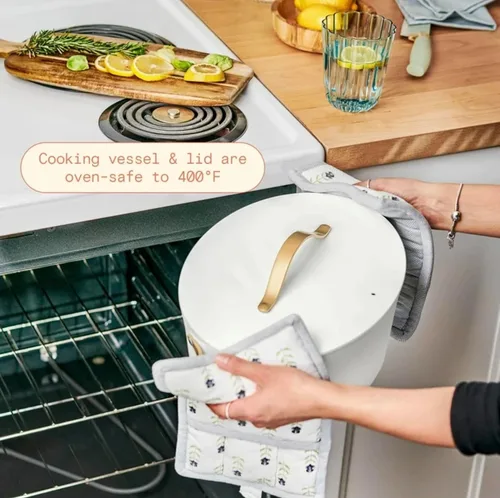 Miniatura 6 de 10 en 1 6 cuartos de galón eléctrico multi-cocina blanco glaseado por Drew Barrymore