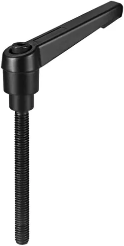 Miniatura 12 de uxcell Mango M6 x 1.575 in Palanca de sujeción ajustable Rosca Botón de trinquete macho roscado Perillas de tornillo de liberación rápida Pernos