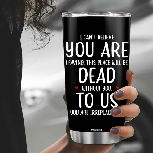 Miniatura 4 de WHIDOBE Regalos para compañeros de trabajo para mujeres, hombres, You Are Dead To Us Tumbler Goodbye Coworker New Job Going Away Regalo