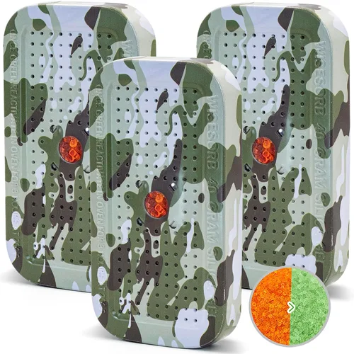 Miniatura 16 de Wisesorb Deshumidificador de camuflaje seguro para pistola de 1.41 onzas, bolsas deshumidificadoras recargables, paquetes de gel de sílice