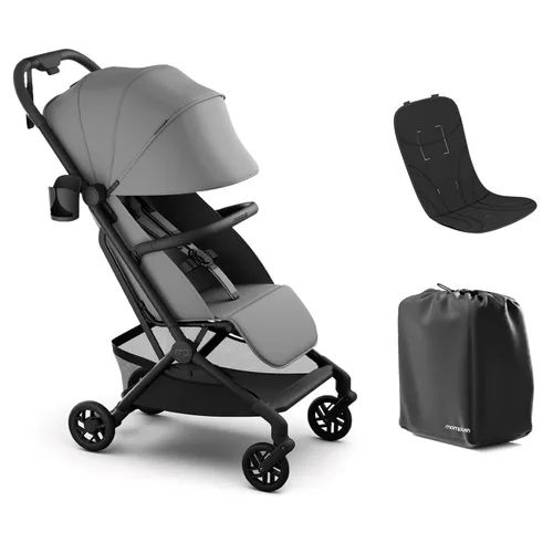 Miniatura 10 de Mompush Velo - Cochecito de viaje ligero, diseño compacto y apto para aviones con plegado con una sola mano, reclinable, desde recién nacido hasta