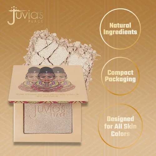 Miniatura 2 de Juvia's Place - Resaltador Tribe Vol. 3 - Polvo de maquillaje facial iluminador resplandor - Acabado brillante perfecto para pómulos, brillo mineral