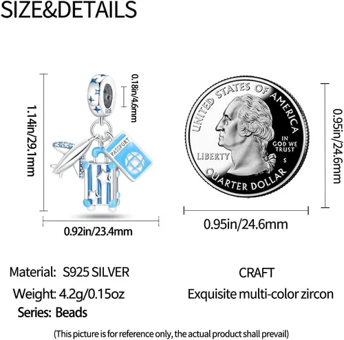 Miniatura 6 de Pandach Dijes colgantes de plata de ley 925 para pulseras y collares, dijes colgantes de Madonna con cuentas de girasol, joyería para mujer