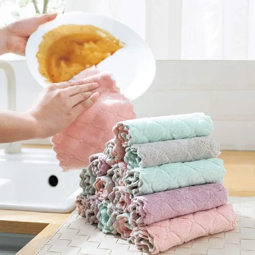 Miniatura 2 de 6 paños superabsorbentes de microfibra para cocina de alta eficiencia, vajilla, limpieza del hogar, toalla, herramientas de kichen, gadgets cosina