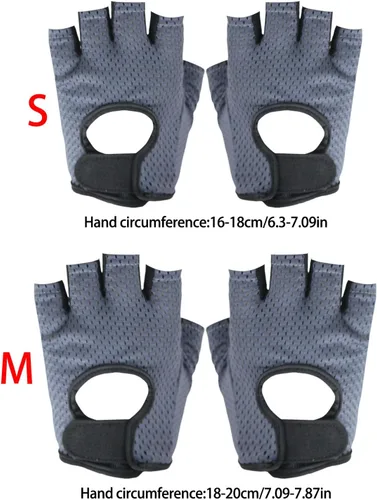 Miniatura 7 de Guantes de fitness para hombres y mujeres, antideslizantes, de silicona, transpirables, guantes de entrenamiento para levantamiento de pesas