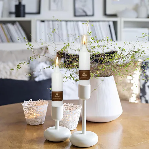 Miniatura 5 de Velas cónicas cortas de 5 pulgadas, velas sin aroma hechas a mano, juego de 4 con tiempo de combustión largo, velas retorcidas para boda, hogar