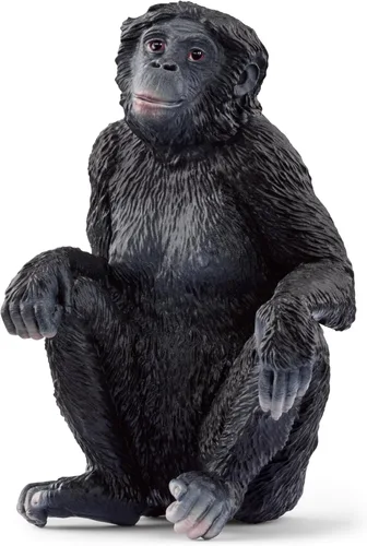 Schleich Wild Life - Bonobo Female - Figura realista de mono de juguete - Figuras de animales para niños y niños pequeños a partir de 3 años