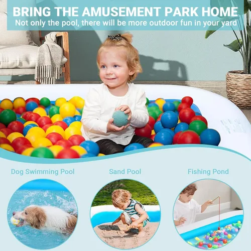 Miniatura 5 de Piscina GooMood Piscina Inflable Piscina Sobre Tierra (45'' x 33'' x 13'')