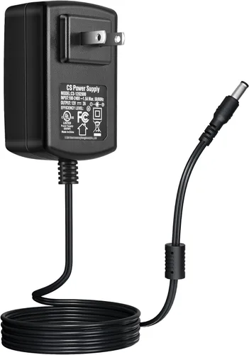 Adaptador de fuente de alimentación de 12V 2A CA 100-240V a CC 12V, enchufe de 0.217 in x 0.083 in, fuente de alimentación para cámara IP, DVR, NVR,