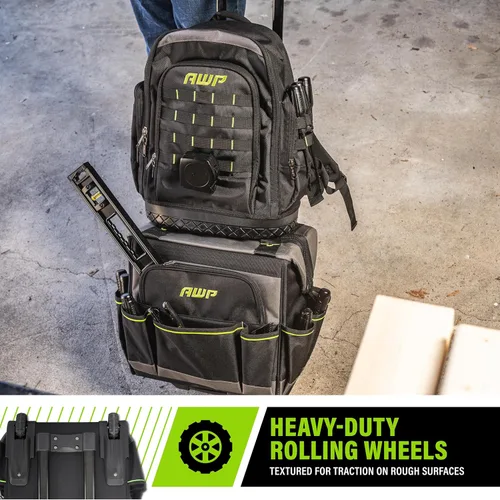 Miniatura 3 de Bolsas de herramientas AWP, bolsa de herramientas premium, negra, bolsa de herramientas duradera, para profesionales y contratistas