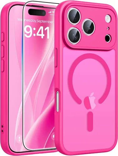 Miniatura 26 de FNTCASE - Funda para iPhone 16 Pro: magnética, mate, translúcida, de grado militar, protectora contra caídas, resistente, fina, duradera y a prueba
