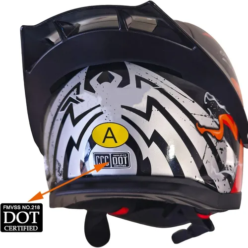 Miniatura 4 de Casco de motocicleta retro de cara completa aprobado por DOT