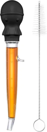 Miniatura 13 de U-Taste Baster de pavo en ángulo de 1.5 onzas – 228.2ºF resistente al calor de grado alimenticio Tritan y silicona de pulpo grande con cepillo