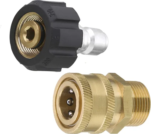 Miniatura 7 de Tool Daily juego de adaptador para lavadora a presión, ajuste de M22 de 14 mm a adaptadores de conexión rápida de 3/8 pulgadas, 5000 PSI
