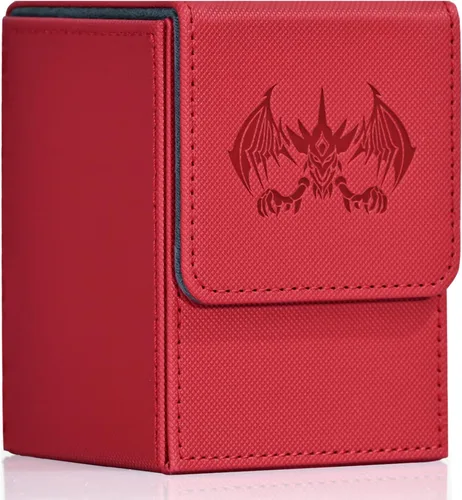 Miniatura 9 de Caja para barajas de cartas UAONO para cartas Yugioh MTG, caja de cubierta de 100+ con 2 divisores compatible con TCG CCG, caja de almacenamiento