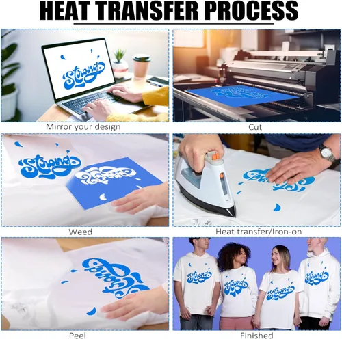 Miniatura 4 de Paquete de Vinilo de Transferencia de Calor HTV - Paquete de 20 Rollos de Vinilo de Transferencia de Calor de 12'' x 100 pies en Cantidad, Vinilo