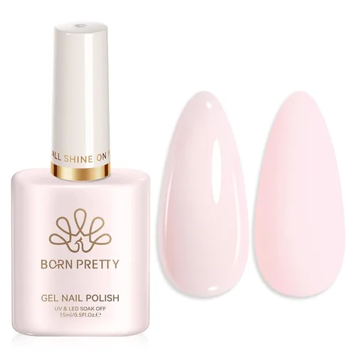 Miniatura 27 de Born Pretty Jelly Baby Pink - Esmalte de uñas de gel rosa claro, suave, transparente, neutro, translúcido, color natural, esmalte de gel UV