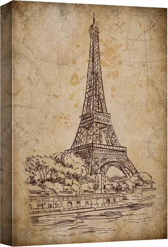 Miniatura 12 de wall26 Lienzo impreso para pared, diseño retro, vintage, bandera de Union Jack, arquitectura y mapas del Big Ben, arte digital, arte moderno