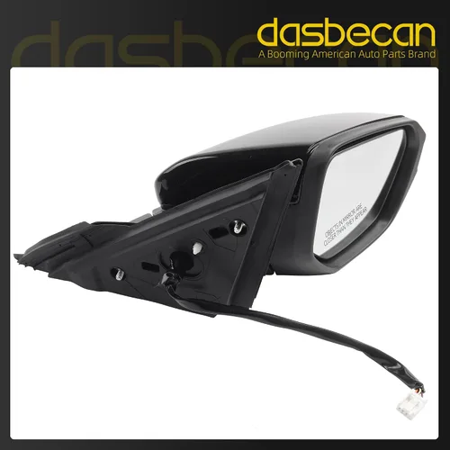 Miniatura 7 de Dasbecan Espejo lateral derecho del lado del pasajero compatible con Honda Civic 2016-2021, vidrio eléctrico no calentado, plegable manual, pintura