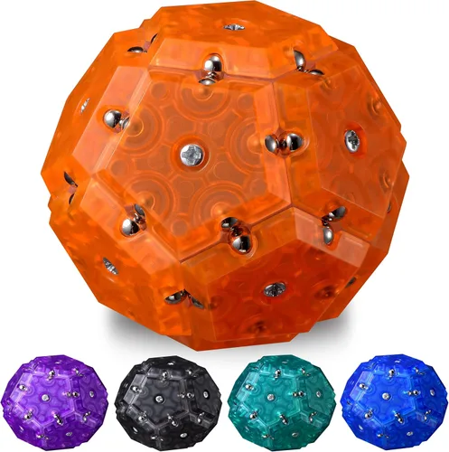 Esfera magnética para la ansiedad, 12 unidades, juguetes magnéticos, azulejos de fútbol, rompecabezas de bolas, bloques de construcción, juguete de