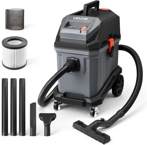 Miniatura 12 de VEVOR Aspiradora de 5 galones para uso comercial, aspiradora húmeda y seca de 6 Peak HP - Potente succión con función sopladora y accesorios 2 en 1