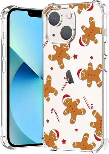 Miniatura 27 de Funda de Navidad para iPhone XR, diseño impreso de hombre de jengibre, transparente, suave, a prueba de golpes, funda protectora de TPU a prueba
