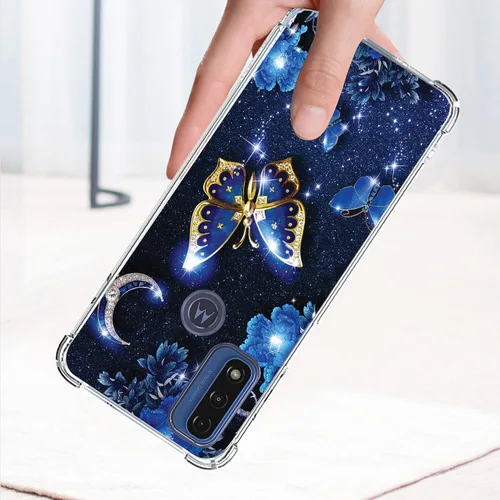 Miniatura 3 de Funda para teléfono celular Moto G Pure/Power 2022, mariposa, goma suave de TPU, protección de bolsa de aire con cuatro esquinas