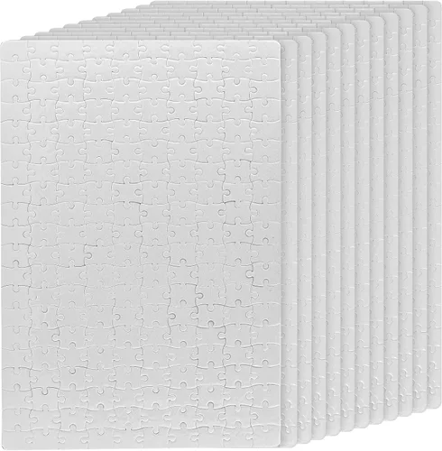 Miniatura 9 de JAPCHET 12 juegos de rompecabezas de sublimación de 15.5 x 11 pulgadas, 300 piezas de rompecabezas de sublimación en blanco blanco, rompecabezas
