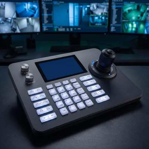 Miniatura 3 de Hsility Controlador PTZ Controlador de cámara POE Network 4D Joystick Decodificación Teclado Interior con pantalla LCD de 5 pulgadas, 480p
