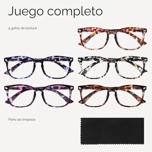 Miniatura 7 de CCVOO +2.5 Mix & Match - Gafas de lectura para mujer, ligeras, cómodas, visión clara, bloqueo de luz azul * Mezcla de flores C2