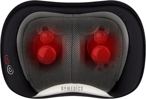 Miniatura 9 de HoMedics Almohada de Masaje Shiatsu 3D de Cuerpo Completo con Vibración y Calor para Cuello, Espalda Superior y Lumbar Marrón