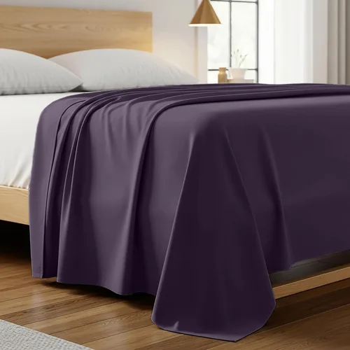 Miniatura 12 de Mellanni Sábana plana tamaño California King – Ropa de cama de la Colección Icónica – Lujo de hotel, extra suave, refrescante, resistente a las 1455