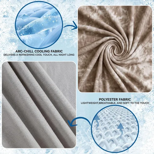 Miniatura 5 de Guohaoi Arc-Chill Q-Max - Manta refrescante para durmientes acalorados, tamaño individual de 50 x 70 pulgadas, ligera y transpirable, para sofá