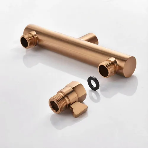 Miniatura 4 de Colector de cabezal de ducha con doble salida y válvulas de cierre para sistema de ducha de doble rociador, puede conectar dos cabezales de ducha