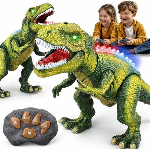 Miniatura 9 de STEAM Life Juguetes de dinosaurio con control remoto para niños, gran robot Trex para niños, juguetes Trex, robot de dinosaurio electrónico que