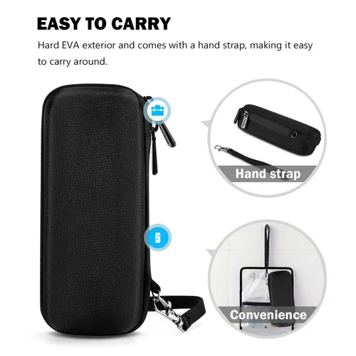 Miniatura 3 de ProCase Estuche rígido para recortadora y afeitadora eléctrica, organizador de viaje bolsa de transporte para QP2520 QP2530 QP2620 QP2630 - Negro